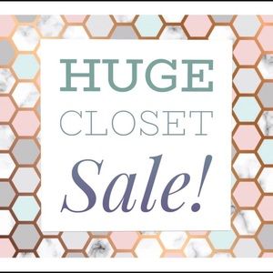Huge closet sale!! Don’t forget 10%of bundles 2+